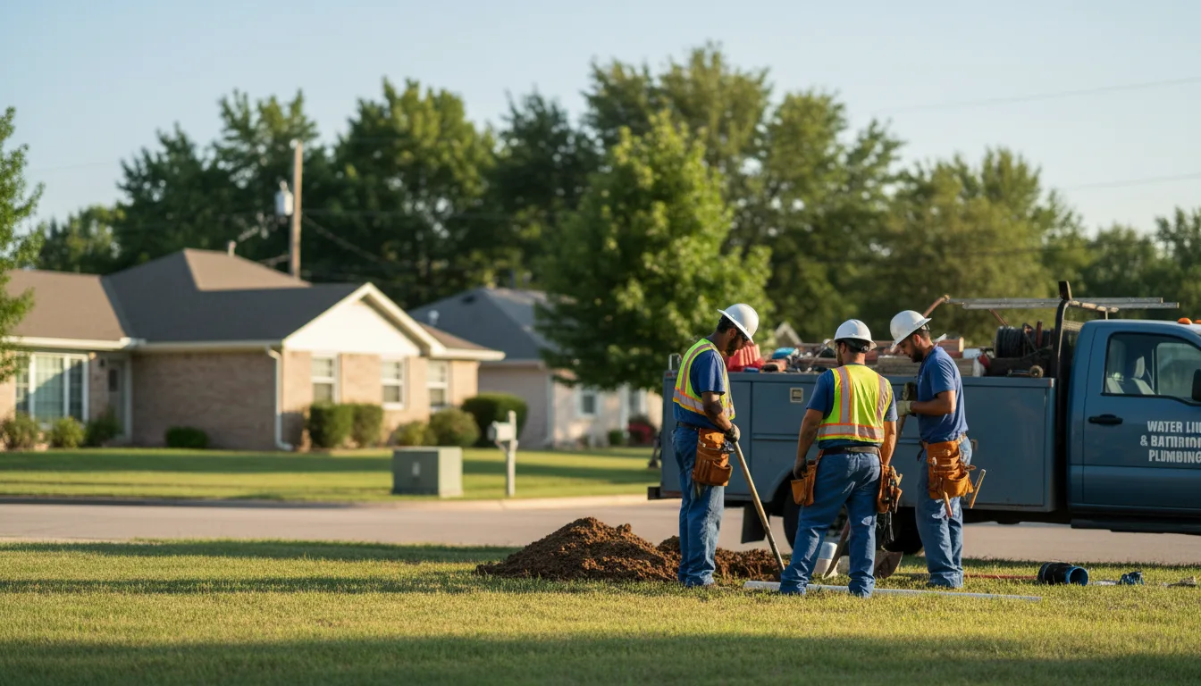 Residential water line and bathroom plumbing service in Springville, TN